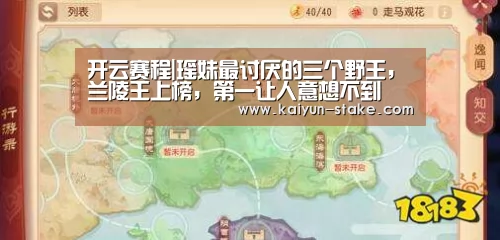 开云赛程|瑶妹最讨厌的三个野王,兰陵王上榜,第一让人意想不到(图4) 开云官网